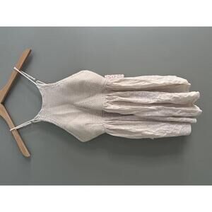 Free People Road Trip Crochet Halter Neck Baby Doll Flowy Swing Tank NWT Size Lg